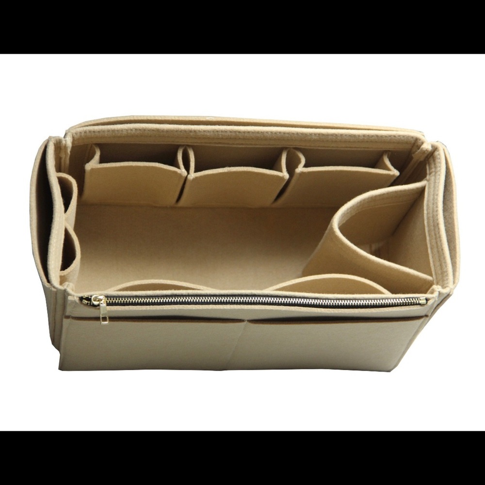 Large beige handbag organizer​